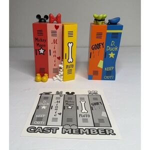 Disney Rare Cast‎ Member Exclusive Fab Five Locker Bookends Limited Edition